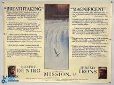 Original Movie/Film Poster – 1986 The Mission 40x30” approx. Robert De Niro, creases apparent,