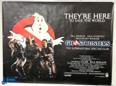 Original Movie /Film Poster 1984 Ghostbusters 40x30” approx. small tears at edges, creases apparent,