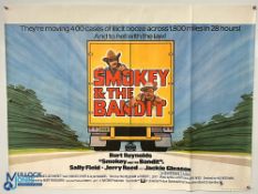 Original Movie/Film Poster – 1977 Smokey & The Bandit 40x30” approx. folds, creases etc, kept rolled