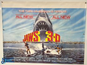 Original Movie/Film Poster – 1983 Jaws 3D 40x30” approx. creases apparent, kept rolled, WE Berry, Ex