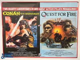 Original Movie/Film Poster – 1982 Conan the Barbarian and Quest for Fire double poster 40x30”
