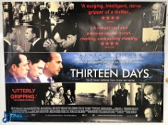 Original Movie / Film Posters (4) 2000 Thirteen Days 40x30” approx., 1989 Her Alibi 40x30”
