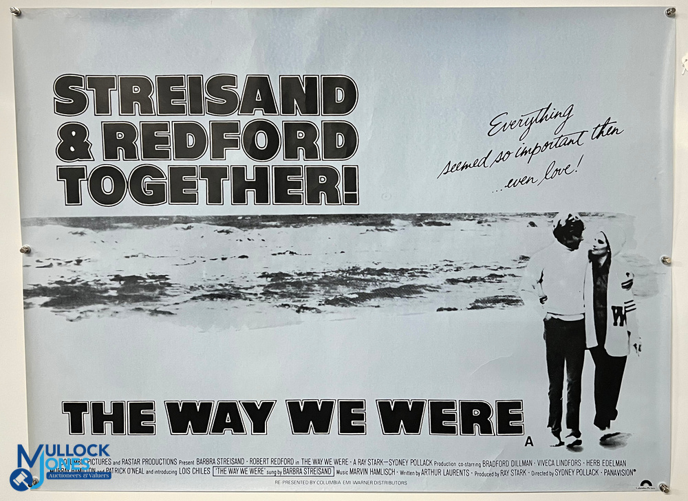Original Movie/Film Poster – 1973 The Way We Were – Streisand & Redford Together 40x30” approx.