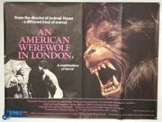 Original Movie/Film Poster – 1981 An American Werewolf In London 40x30” approx. folds, creases