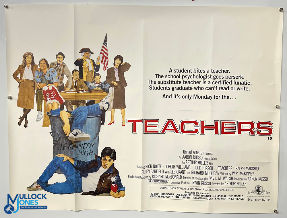 Original Movie/Film Poster – 1984 Teachers with folds, creases etc plus 1984 Johnny Dangerously - Image 2 of 2