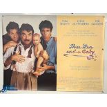 Original Movie/Film Posters (4) – 1988 Bright Lights, Big City, 1987 Three Men and a Baby (small