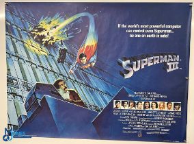 Original Movie/Film Poster 1983 Superman III – 40x30” approx. kept rolled, creases apparent, WE