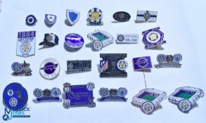 Leicester City Football Metal Badges, a collection of #25 badges to include 2021 FA cup final, and