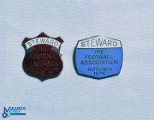 1978 Spring Autum The Football Association Steward FA Enamel Badges, both pin backed (2)