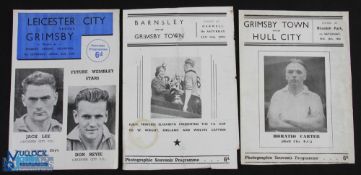1950s Grimsby Town photographic souvenir programmes to include 1948/49 Leicester City v Grimsby Town