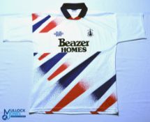 1994/96 Falkirk FC Away football shirt - in white, Matchwinner / Beazer Homes, size 42/44", short