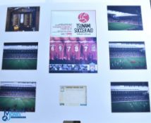 Liverpool FC - Framed Wall Display - Legends v Celebrity XI - Seven photographs plus Ticket. Frame