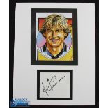 Jürgen Klinsmann Autographed Display featuring ink signature below coloured magazine cut out page,