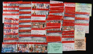 Tickets: Walsall home match tickets generally 1990s to 2000s including 1993/94 Aston Villa (