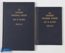 1911-1912 The Scottish Football League, list of players. 2 booklets both rebound a list of players