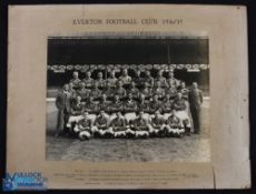 Pre-war 1936/1937 Everton Football Club official team squad photograph mounted and suitable for