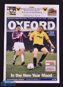 1996/97 Postponed match Oxford Utd v Grimsby Town Div. 1 programme 1 January 1997. G