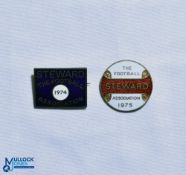 1974 + 1975 The Football Association Steward FA Enamel Badges, both pin backed (2)