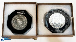 1956 + 1957 Replica Charity Shield Trophies, for matches Manchester United 24th Oct 19756 and