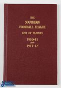 1910-1912 The Scottish Football League List of Players, rebound booklet lists of players retained by