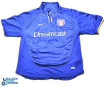 2000-2002 Arsenal FC away football shirt. #14 Henry. Nike / Dreamcast. Size 14-16, blue, short