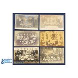 6 Real Photograph Football Teams Postcards, to include Berwick St James 1909, FU Police club 1912-