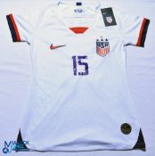 2019 Woman's USA FC home football shirt - #15 Rapinoe, White, Nike Size M short sleeves with tags