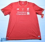 2016 Liverpool FC home football shirt. Capital One Cup Final. New Balance / Standard Chartered. Size