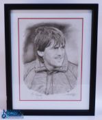 Kenny Daglish Liverpool printed picture, 1986 by Bob Jameson, professionally framed under glass -
