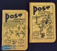 1937/38 and 1938/39 "Football Post" Nottingham football guides, both pocket size. Contains