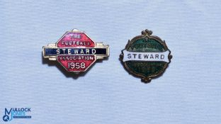 1958 + 1959 The Football Association Steward FA Enamel Badges, both pin backed (2)