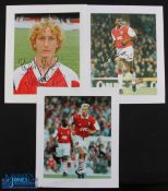 Arsenal Autograph Selection (3) features Patrick Vieira, Dennis Bergkamp and Ray Parlour, all signed