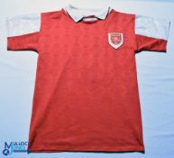 1980s Arsenal FC home football shirt. #5 Elliot. Size 34/36, short sleeves. Marks