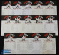 Selection of Manchester United home reserve programmes to include 1986/87 Sheffield Utd, 1987/88