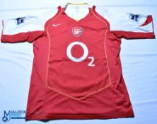 2004-2005 Arsenal FC home football shirt #9 Reyes - Nike /O2. Size 42/44, red, short sleeves