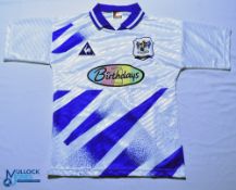 1996/97 Bury FC Home centenary football shirt - Le Coq Sportif / Birthdays. Size 34/36, white, short