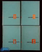 1960 Association Football Books published by Caxtons in 4 no. green hardbound volumes, very good