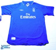 2002 Chelsea FC home football shirt FA Cup Final. Umbro / Fly Emirates. Size XL 44/46. Blue with
