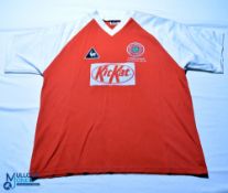 1997-1998 Cliftonville FC home football shirt, Premier League Champions - Le Coq Sportif / Kitkat.