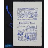 1955 Everton Presentation Dinner Menu 12 December 1955 held at the "Bellefield" West Derby,