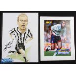 Alan Shearer Autographed Newcastle Caricature print signed in ink to the front of Shearer in