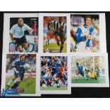 Football Autograph Display Selection (6) featuring Roberto Di Matteo, Les Ferdinand, Frank