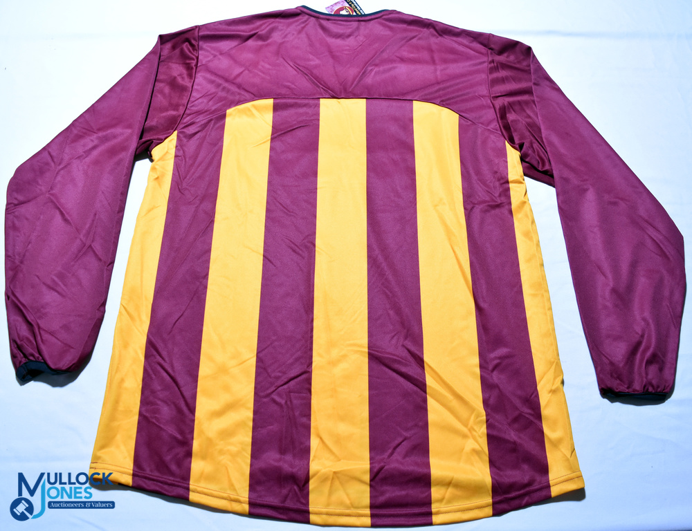 2003/04 Bradford City FC home football shirt - Diadora / JCT 600. Size L, long sleeves, tagged G - Image 2 of 2