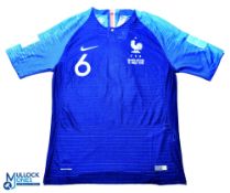 2018 France v Croatia Commemorative Replica Football Shirt, made by Nike, short sleeve standard