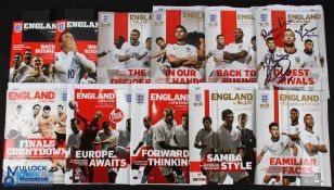 Collection of England international home match programmes issued to VIP guests with sundry items