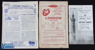 1956/57 Grimsby Town, British Rail Day Excursion card January 12th to London Kings Cross for match v