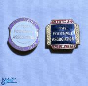 1979 Spring Autum The Football Association Steward FA Enamel Badges, both pin backed (2)