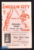 1948/49 Lincoln City v Grimsby Town Lincolnshire Cup final 14 May 1949; rusty staple removed, tiny