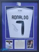 Cristiano Ronaldo signed Real Madrid home replica football shirt in white, Ronaldo #7 to the