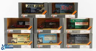 Corgi Bedford O Series & Pantechnicon Diecast Toys (8) features D822/7, C953/7, C953/9, 97080,